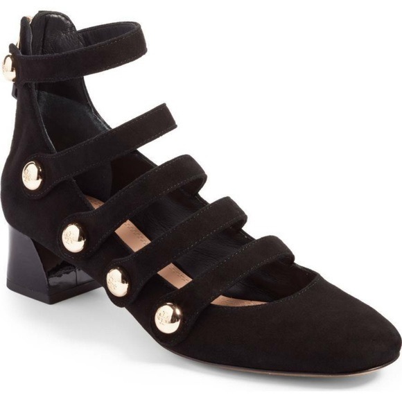 TORY BURCH Marisa Strappy Wool Heels Pumps 6